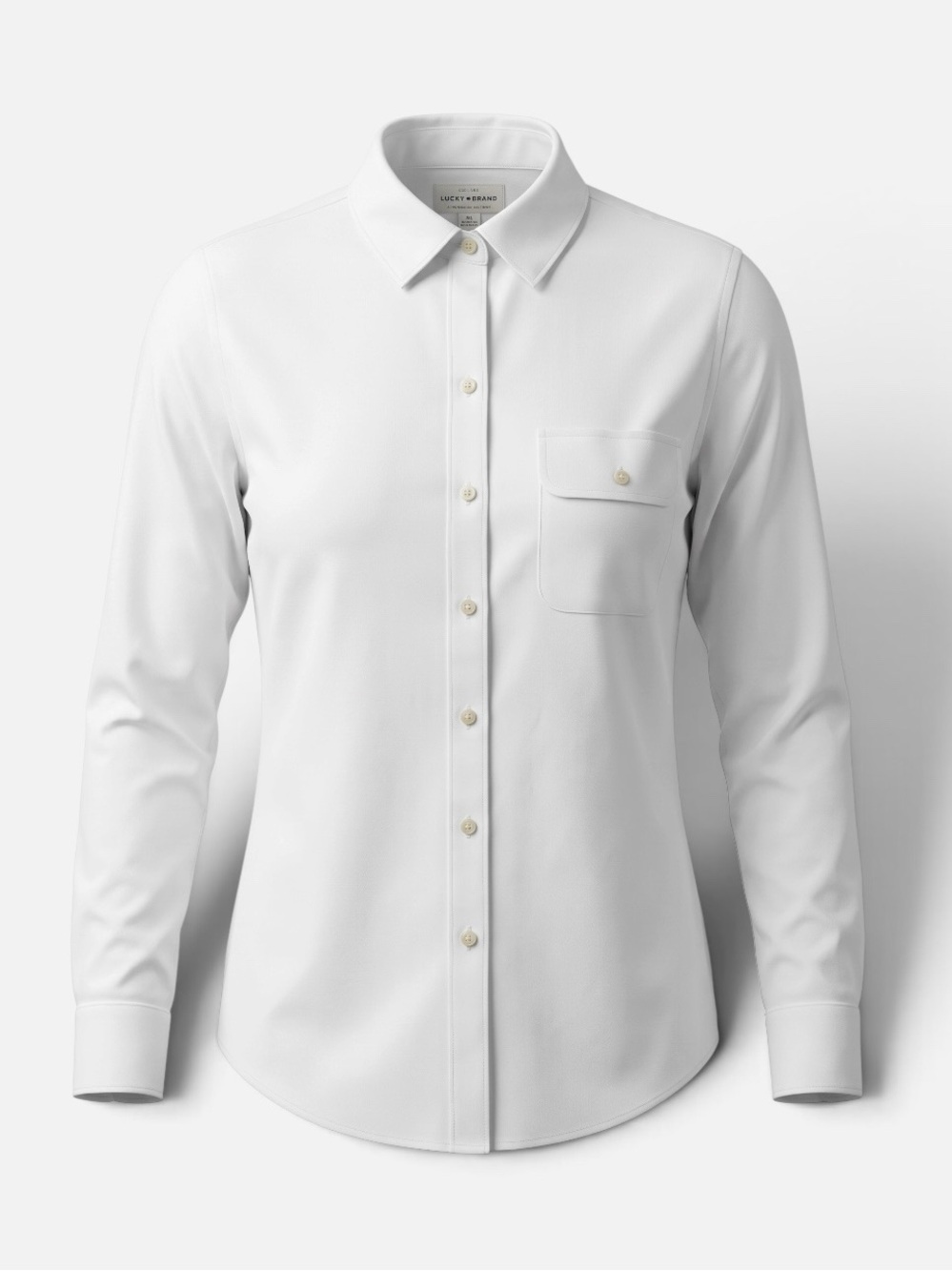 Women’s Classic White Button-Down Lucky Brand Shirt
